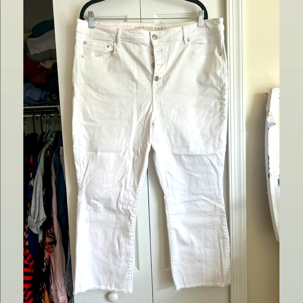 Hi-Rise Crop Flare Jeans